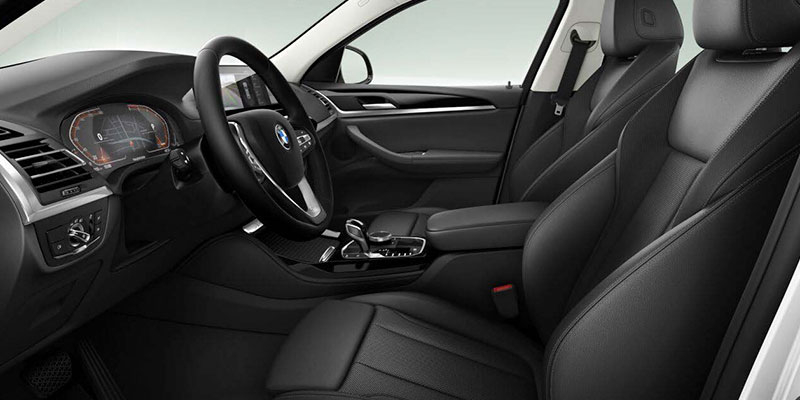 Imagen del interior del BMW X4 Black color exterior Alpine White